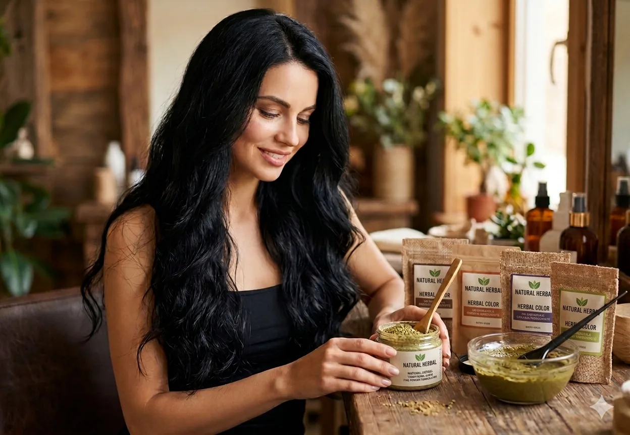 Natural hair dyes manufacturers preparing plant based hair color