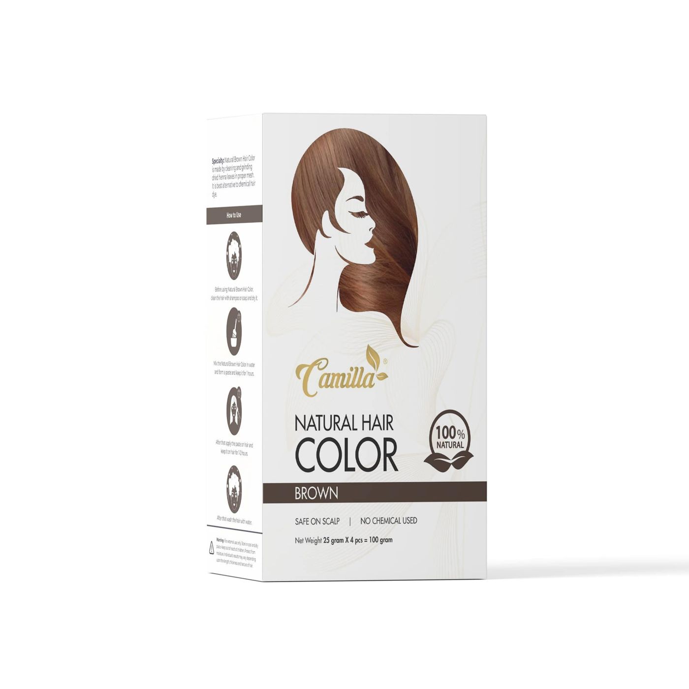 Hair Color Brown – Camilla 100% Natural